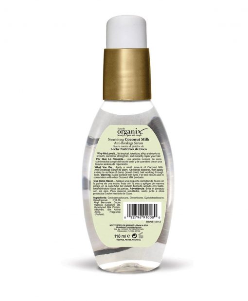 ogx nourishing coconut milk anti breakage serum 4 oz-image