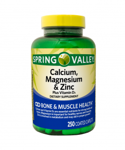 Spring Valley Calcium Magnesium Zinc plus Vitamin D3 Coated Caplets 250 Count Exubuy image