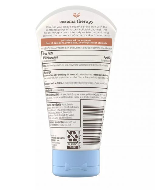 aveeno baby eczema therapy moisturizing cream-5 oz-image