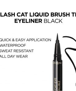 loreal paris infallible flash cat eye waterproof brush tip liquid eyeliner black Exubuy image