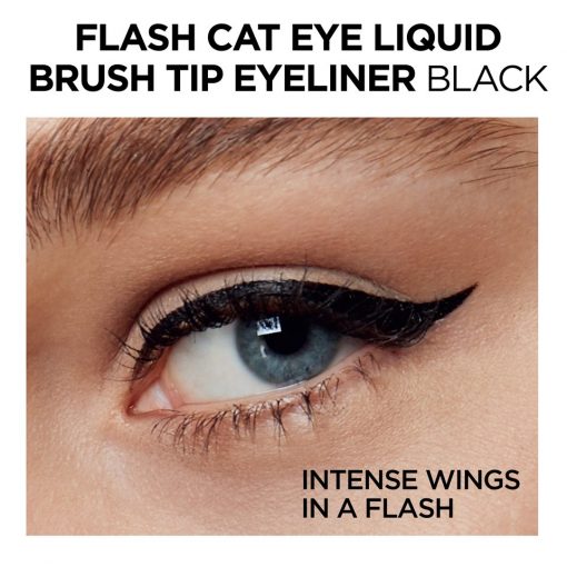 loreal paris infallible flash cat eye waterproof brush tip liquid eyeliner black Exubuy image