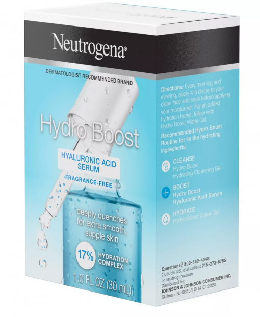 neutrogena hydro boost hyaluronic acid serum unscented 1 oz image