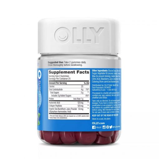 olly glowing skin collagen chewable gummies berry-50 ct-image