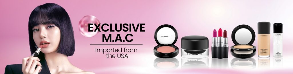 exubuy.com web banner about Genuine MAC cosmetics products