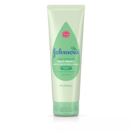 Johnson's Creamy Aloe & Vitamin E Oil - 236 ml