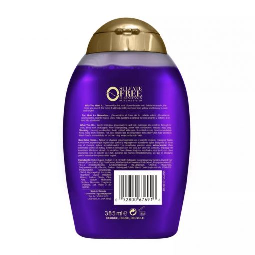 OGX Blonde Enhance Purple Fig & Iris Toning Shampoo - 385 ml