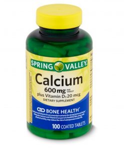 Spring Valley Calcium Dietary Supplement, 600 mg, 100 count