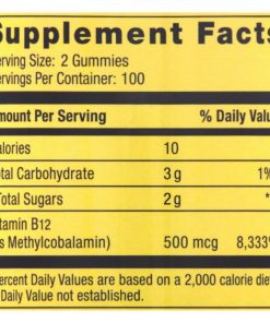 Spring Valley Vitamin B12 Gummy, 500 mcg, 200 Ct