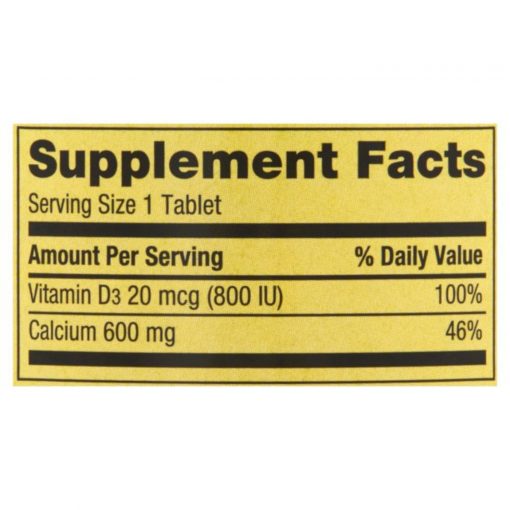 Spring Valley Calcium Dietary Supplement, 600 mg, 100 count