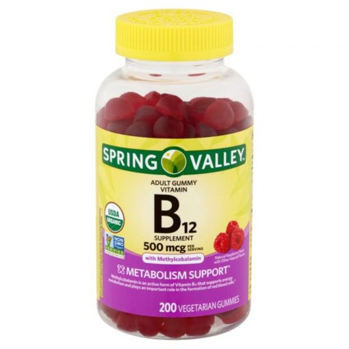 Spring Valley Vitamin B12 Gummy, 500 mcg, 200 Ct