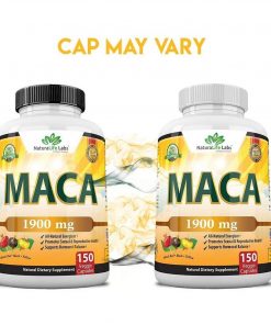 Organic Maca Root Black, Red, Yellow 1900 MG per Serving - 150 Vegan Capsules