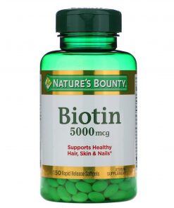 Nature’s Bounty – Biotin Supplement, 5000mcg – 150 Soft gels