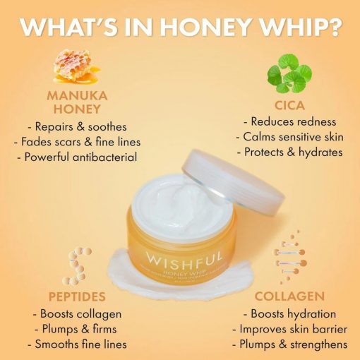 Wishful - Honey Whip Peptide and Collagen Moisturizer - 55 gram