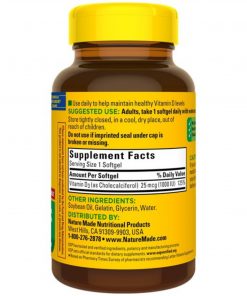 Nature Made - Vitamin D3 1000 IU (25 mcg) - 500 Softgels