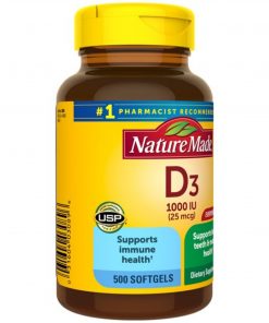 Nature Made - Vitamin D3 1000 IU (25 mcg) - 500 Softgels