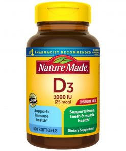 Nature Made - Vitamin D3 1000 IU (25 mcg) - 500 Softgels