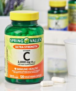 Spring Valley - Ultra Strength Vitamin C Vegetarian Capsules, 2000 mg -120 Ct