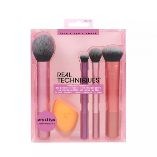 Real Techniques - Everyday Essentials Makeup Brush Kit - 5 pcs