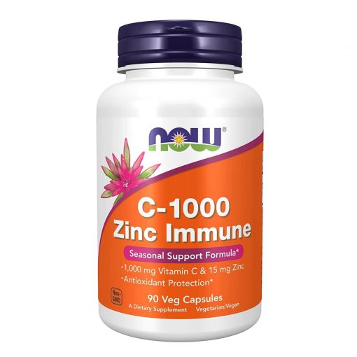 NOW Foods - C-1000 Zinc Immune - 90 Veg Capsules