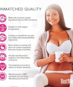 BustMaxx - Natural Breast Enlargement and Female Augmentation Supplement for Breast Growth, 60 Capsules