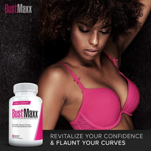 BustMaxx - Natural Breast Enlargement and Female Augmentation Supplement for Breast Growth, 60 Capsules