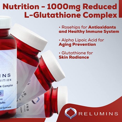 Relumins - Advance Nutrition Gluta 1000 - Reduced L-Glutathione Complex - 60 Capsules