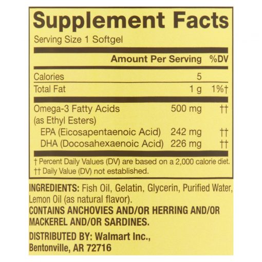 Spring Valley - Daily Maintenance Omega-3 from Fish Oil Dietary Supplement, 500 mg - 180 count