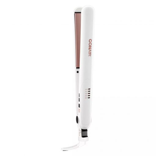 Conair - Double Ceramic Flat Iron - White - 1"