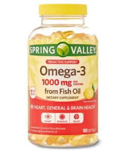 Spring Valley – Daily Maintenance Omega-3 from Fish Oil Dietary Supplement, 1000 mg – 180 count