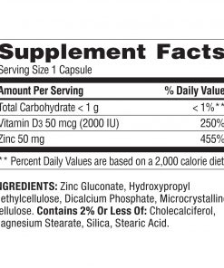 Spring Valley - Zinc with Vitamin D Capsules Dietary Supplement, 50 mg - 150 Count