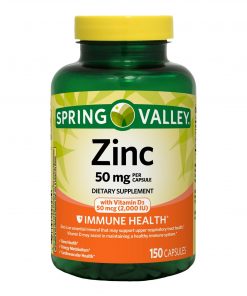 Spring Valley - Zinc with Vitamin D Capsules Dietary Supplement, 50 mg - 150 Count
