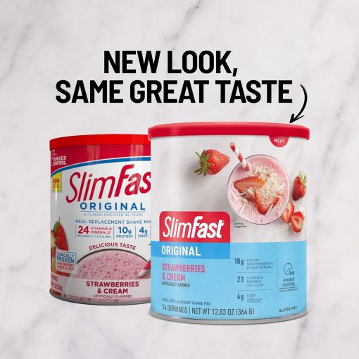 SlimFast - Original, Meal Replacement Shake Mix, Strawberries & Cream, - 364 gram