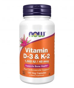 NOW Foods, Vitamin D-3 & K-2, 120 Veg Capsules