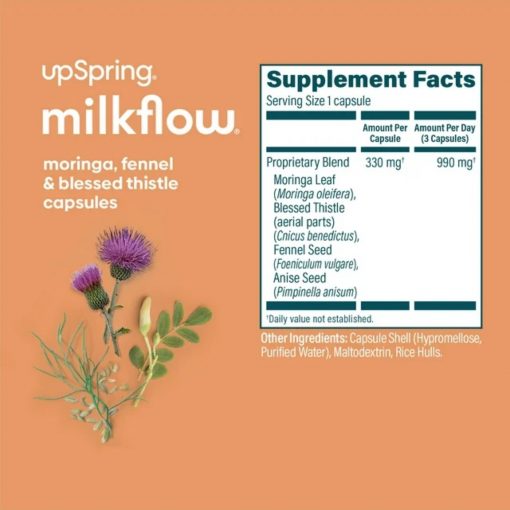 UpSpring - Milkflow Breastfeeding Supplement - 60 Vegetarian Capsules