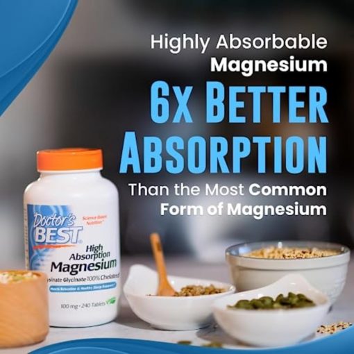 Doctor's Best High Absorption Magnesium Glycinate Lysinate, 240 Counts