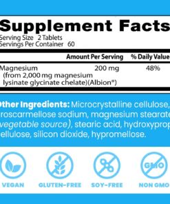 Doctor’s Best – High Absorption Magnesium Glycinate Lysinate, 120 Count