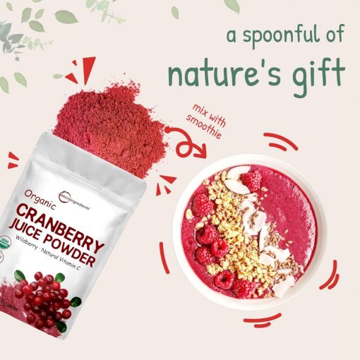 Micro Ingredients - Organic Cranberry Juice Powder - 227 gram