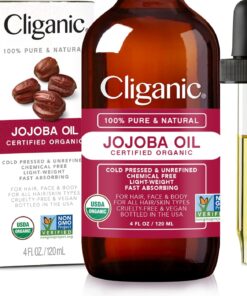 Cliganic - Organic Jojoba Oil, 100% Pure, 120 ml