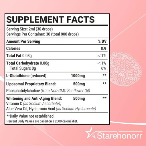 Starehonorr Liposomal Glutathione Liquid 1500 mg, 60 ml