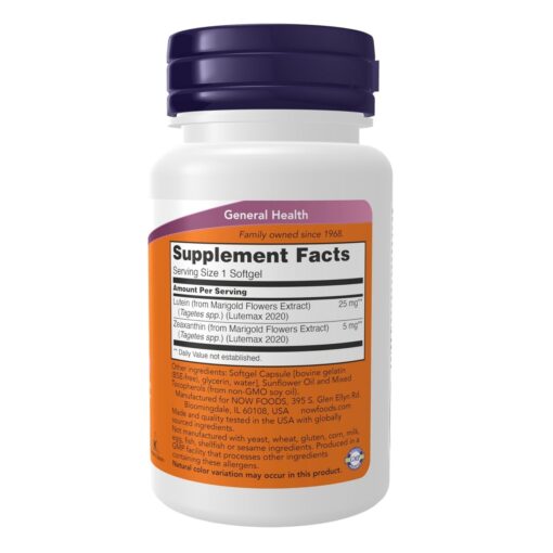 NOW Foods, Lutein & Zeaxanthin, 60 Softgels