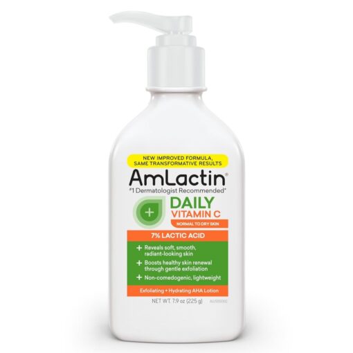 AmLactin - Daily Vitamin C Lotion with 7% Lactic Acid AHA - 225 gram