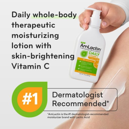 AmLactin - Daily Vitamin C Lotion with 7% Lactic Acid AHA - 225 gram