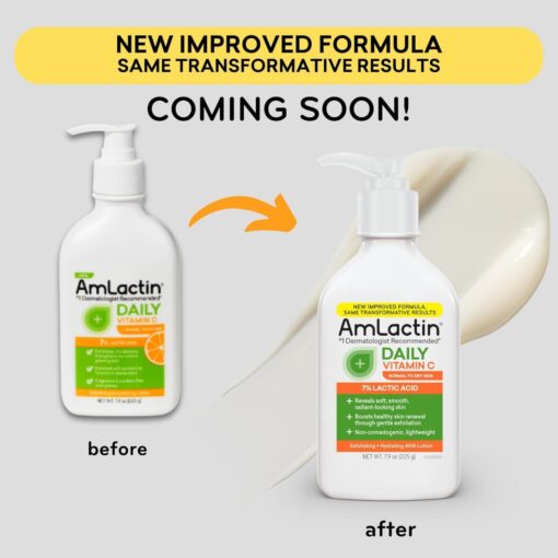 AmLactin - Daily Vitamin C Lotion with 7% Lactic Acid AHA - 225 gram