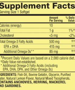 Spring Valley – Daily Maintenance Omega-3 from Fish Oil Dietary Supplement, 500 mg – 120 count