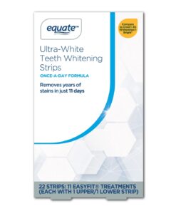 Equate Ultra-White 11 Day Whitening Strips – 11 EasyFit® Treatments, Enamel Safe