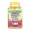 Spring Valley – Daily Maintenance Omega-3 from Fish Oil Dietary Supplement, 500 mg – 120 count