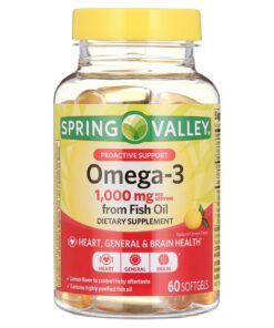 Spring Valley – Daily Maintenance Omega-3 from Fish Oil Dietary Supplement, 1000 mg – 60 count