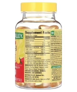 Spring Valley – Daily Maintenance Omega-3 from Fish Oil Dietary Supplement, 1000 mg – 60 count